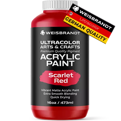 WEISBRANDT Artist Quality Acrylic Paint in Assorted Colors for Artists &  Hobby Painters Rich Pigment Non Fading and Non Toxic Titanium White 4 oz 4  Ounce (Pack of 1) Titanium White