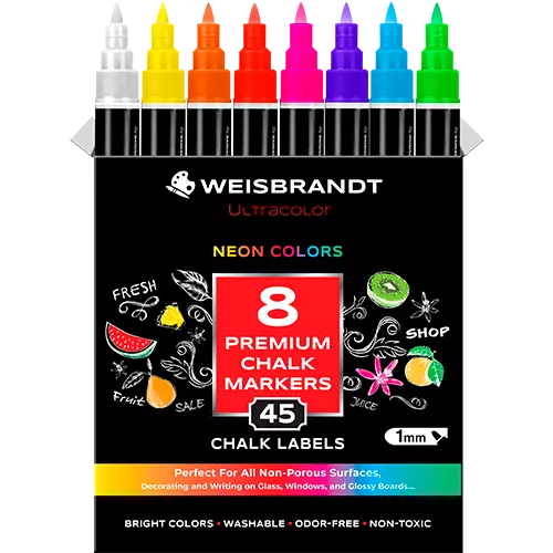 8pcs Liquid Chalk Marker Pen, 8 Color Washable & Wet Erase Chalk